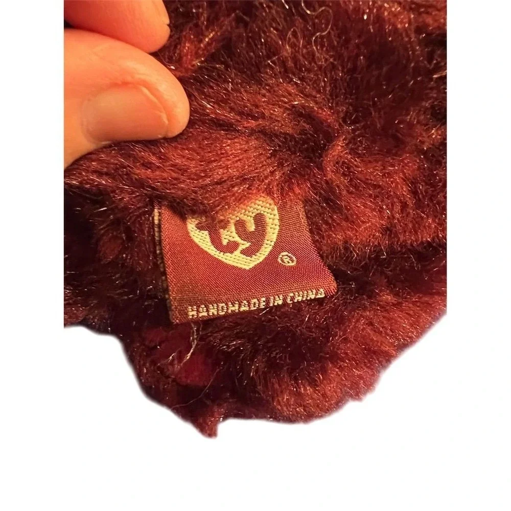 TY Beanie‎ Babies Beargundy Attic Treasures Red Plush Bear Retired 1993